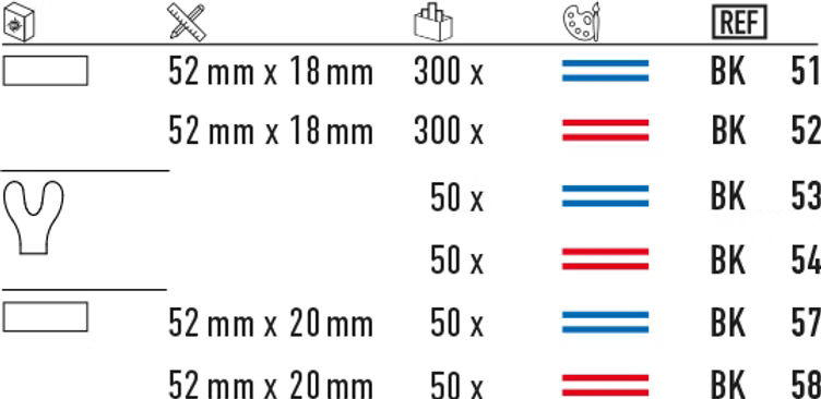 Артикулационна хартия 100 микорна(µ), предварително изрязани ленти, червена