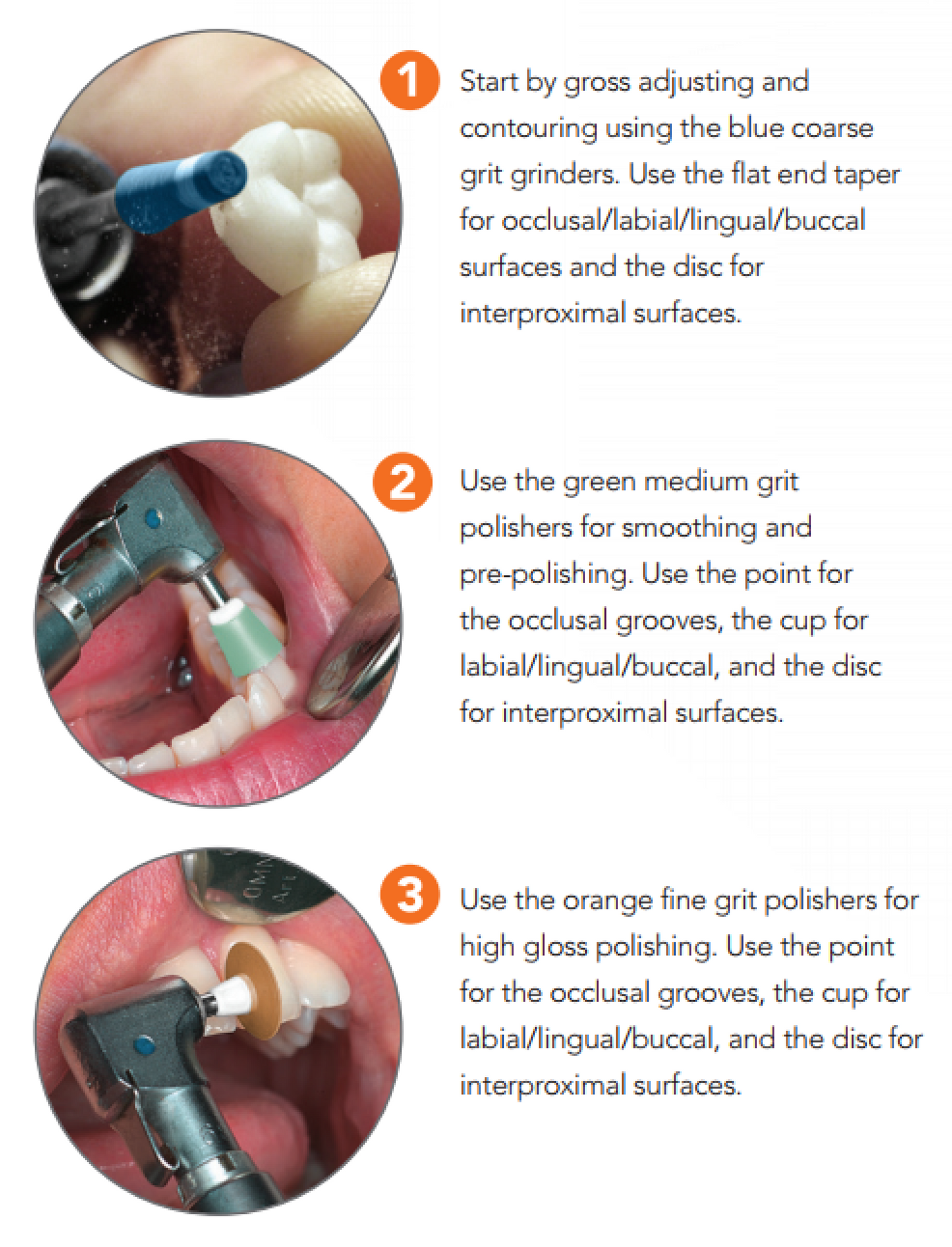 eZr Orange Fine Grit Cup Polisher