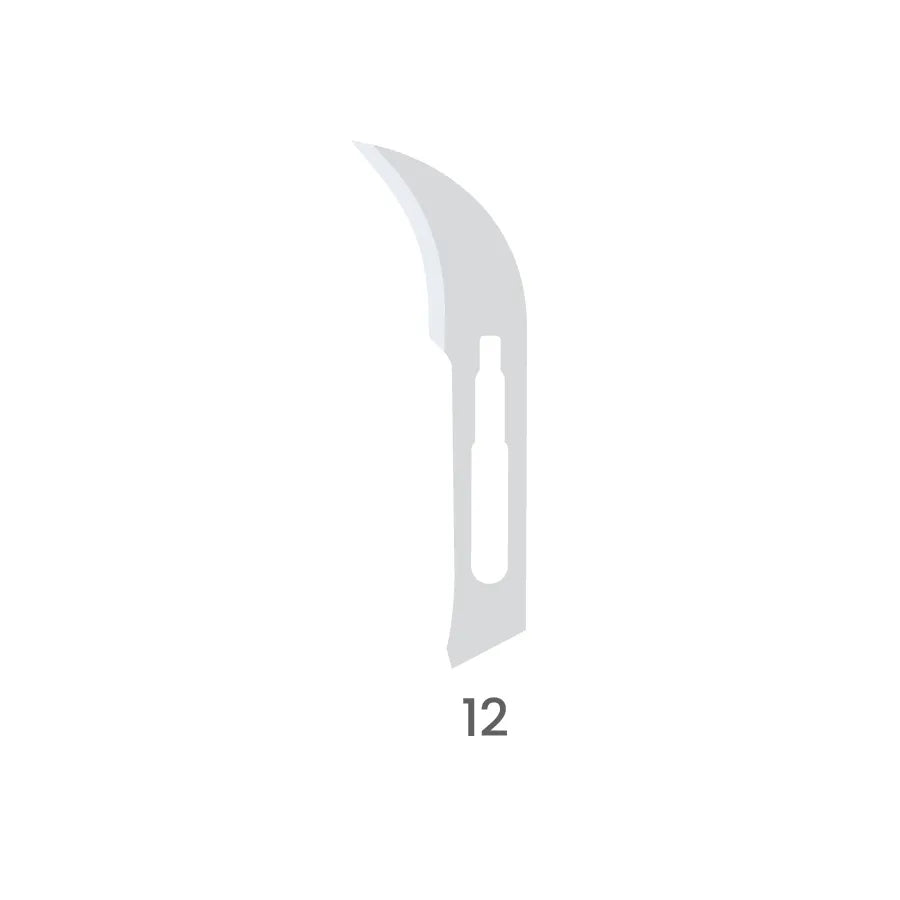Indusbello Scalpel Blades #12 - Carbon Steel for №3