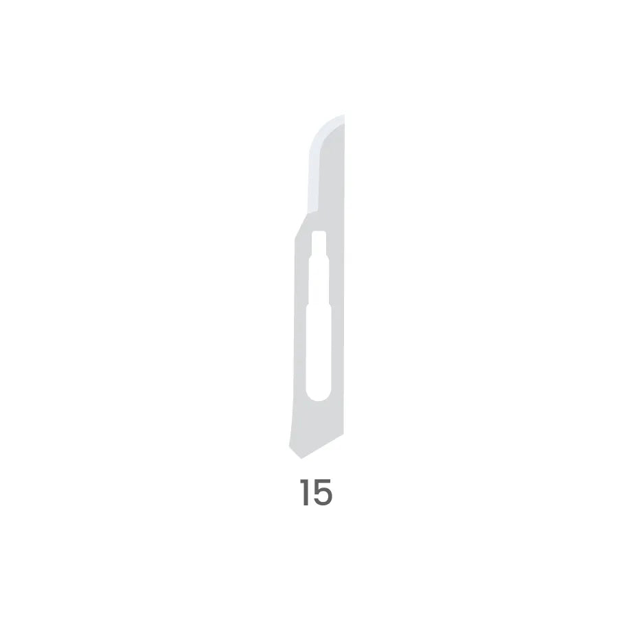 Indusbello Scalpel Blades #15 - Carbon Steel for №3