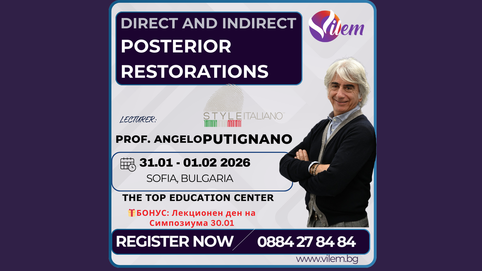 Майсторство в дисталната зона: Директни и индиректни възстановявания с проф. Angelo Putignano🦷