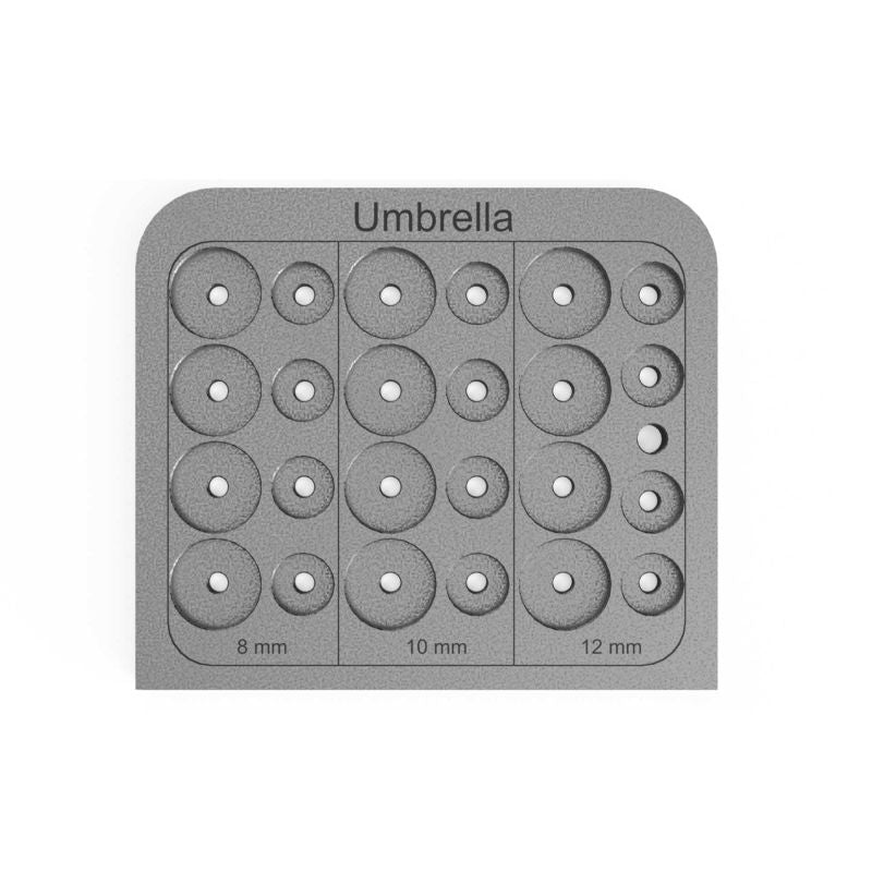 Toolbox-Inlay for "Umbrella" screws